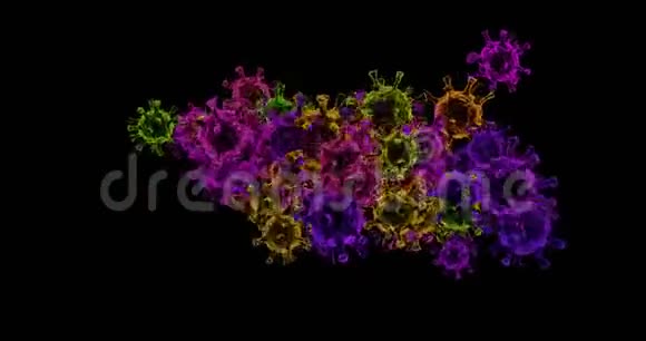 绿色霓虹灯型冠状病毒病生长曲线图的呈现视频的预览图