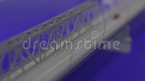 蓝底流焦桥建筑模型视频的预览图