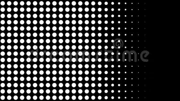 动态黑白构图与点缩放复古和复古图案动画视频的预览图