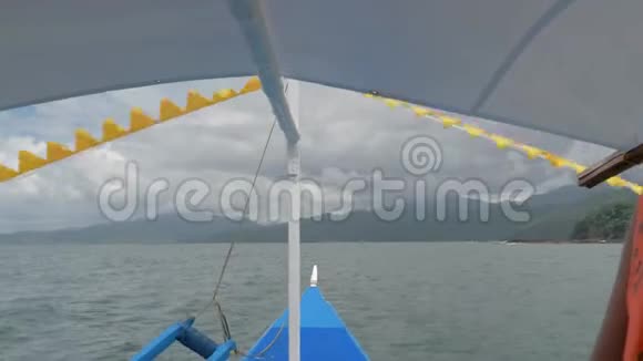 邦卡船的细节传统的菲律宾帆船巴拉望菲律宾旅行概念视频的预览图