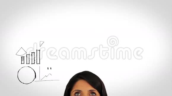 彩色动画显示商业计划和一个女人在看视频的预览图