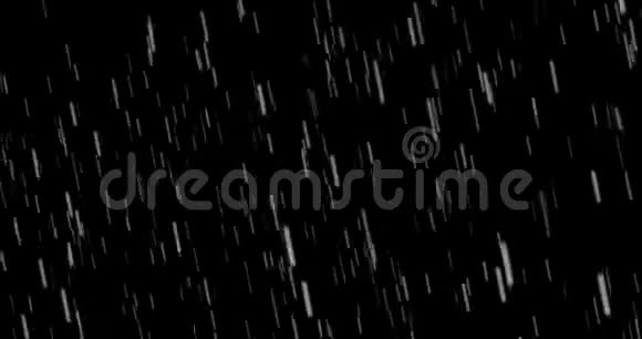 黑色背景下的暴雨水滴或喷泉动画无缝循环视频的预览图