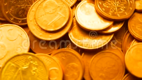 这段视频是关于货币美分欧元硬币的背景视频的预览图