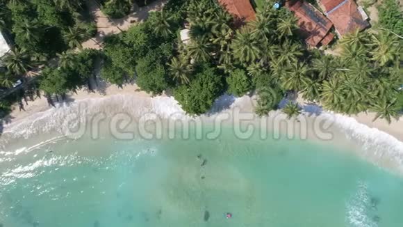 斯里兰卡天堂海滩慢动作空中4视频的预览图