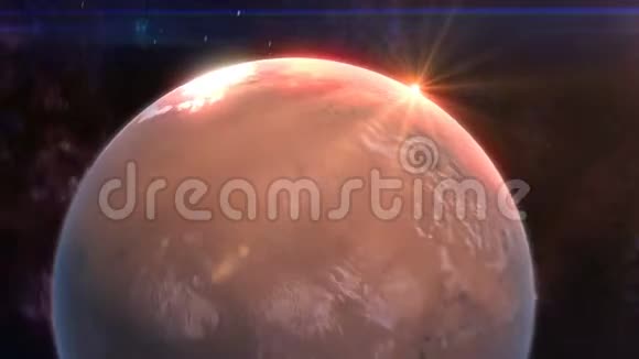 火星在太空中显现视频的预览图