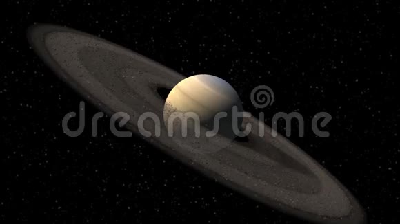 土星就像有小行星环的行星视频的预览图