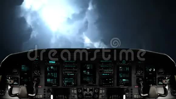 未来宇宙飞船走向大规模闪电风暴视频的预览图