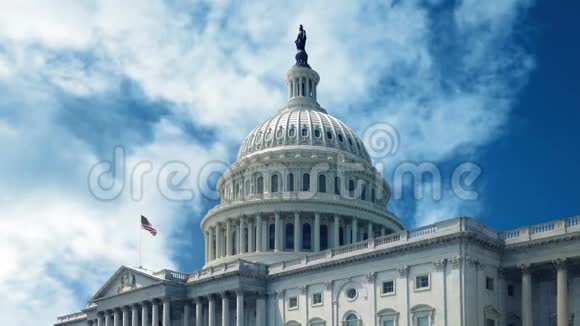 美国国会大厦晴天视频的预览图