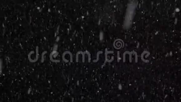 冬天大雪覆盖在黑色的背景上视频的预览图