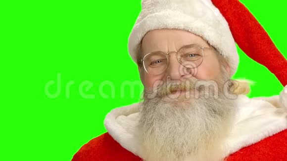 圣诞老人脸绿屏视频的预览图