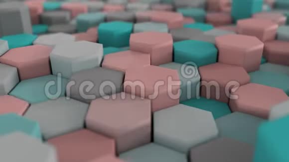 4K彩色抽象蜂窝网格视频的预览图