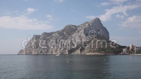 卡尔佩岩科斯塔布兰卡西班牙地标又称伊法奇半岛视频的预览图