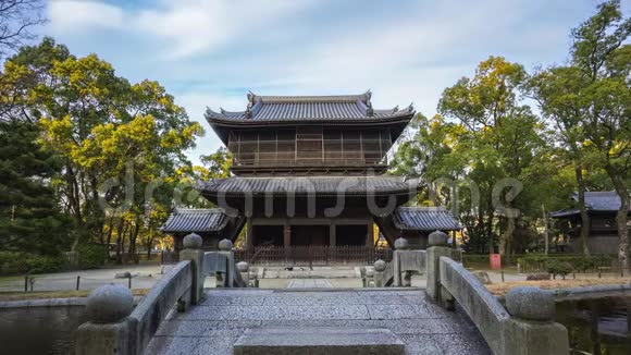 日本福冈禅寺时间推移视频视频的预览图