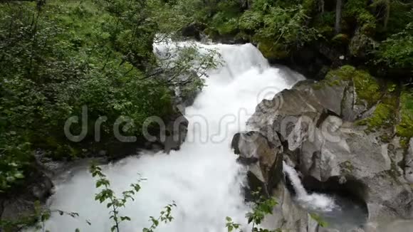 格洛斯河流经蒂罗尔奥地利的野生格罗斯山谷视频的预览图
