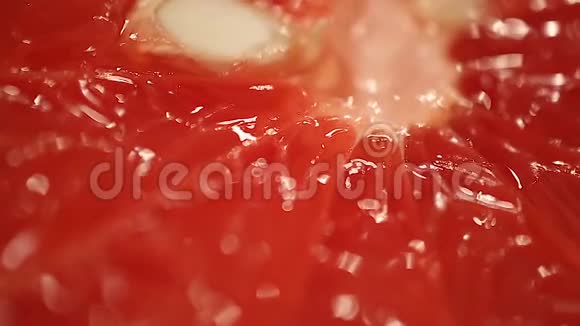 新鲜葡萄柚果肉富含维生素的多汁热带水果营养健康视频的预览图
