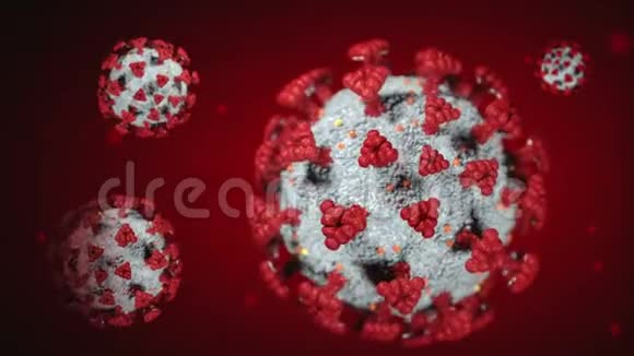 冠状病毒红色背景视频的预览图