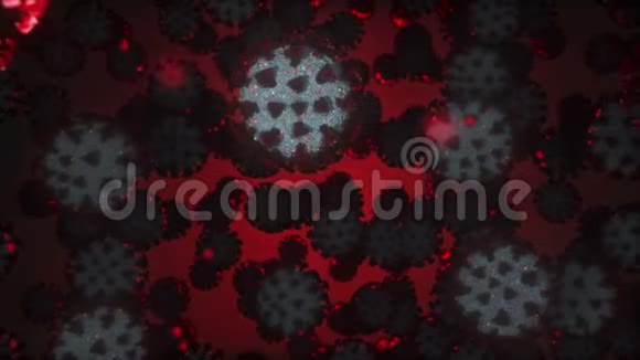 冠状病毒红色背景视频的预览图