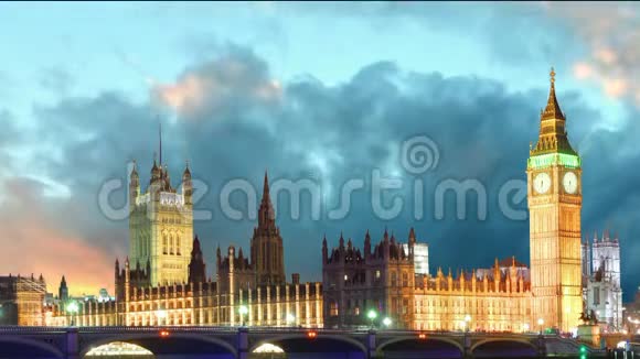 英国伦敦大本钟议会大厦视频的预览图