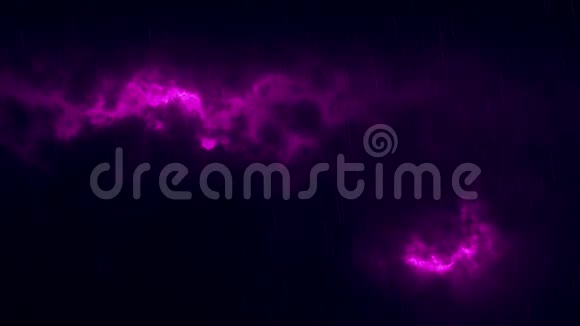 紫色科幻天空彩云与落雨循环背景视频的预览图