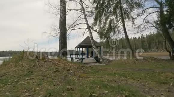 尤努格女孩在湖边的夏季别墅放松斯特迪卡姆射击视频的预览图