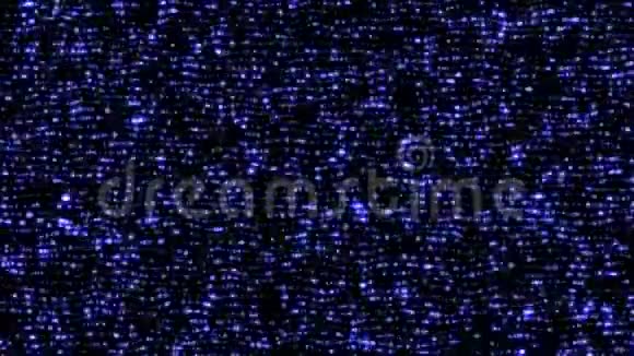 抽象运动背景在蓝色闪亮的灯光能量场和闪闪发光的粒子视频的预览图