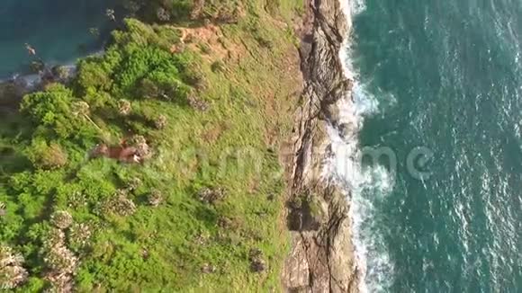 普洛斯彼普角令人惊叹的普吉岛自然景观鸟瞰泰国4K视频的预览图