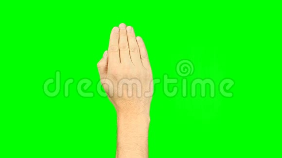 所有手势用35个手指设置11个手势35个手指在绿色屏幕上视频的预览图