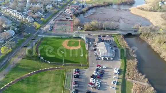 棒球运动场的空中景观视频的预览图