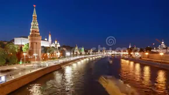 莫斯科克里姆林宫的夜晚消失视频的预览图