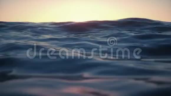 日落的海水使夏天循环视频的预览图
