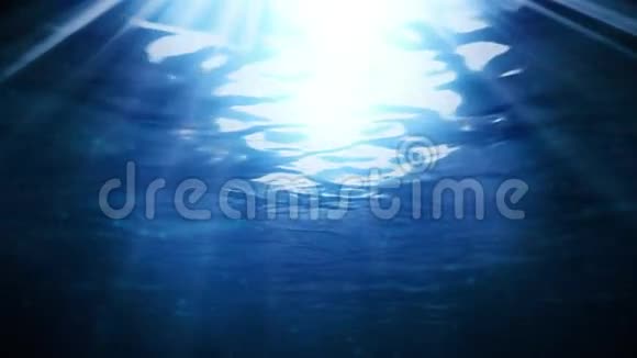 蓝色深海海底空气泡沫背景视频的预览图