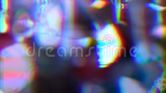 多彩灯与波克抽象背景肥皂泡沫派对泡沫飞溅视频的预览图