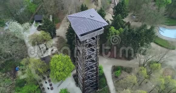德国欧洲第二次世界大战塔楼的鸟瞰图视频的预览图