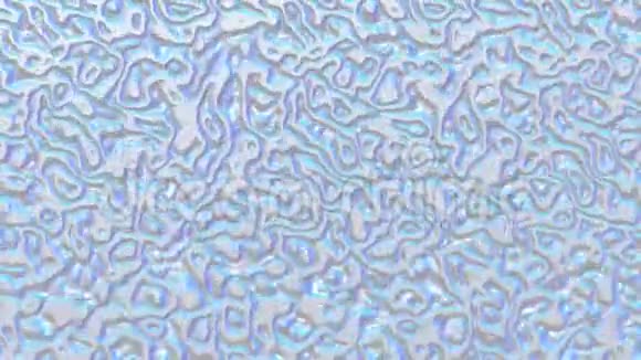 全息珠光运动液体背景银色柔滑液体涂料视频的预览图