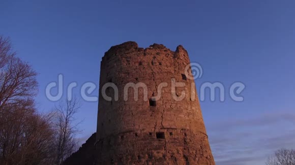 冬天的历史和旧石堡垒科波斯卡亚要塞视频的预览图