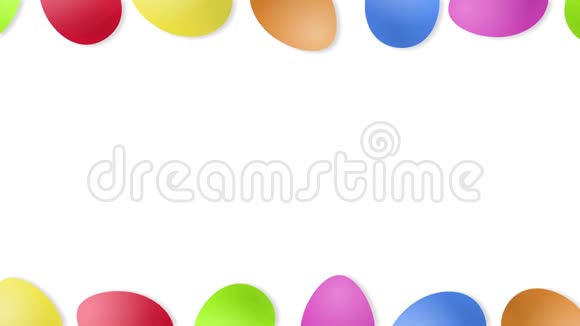 美丽的复活节背景与滚动鸡蛋循环视频的预览图