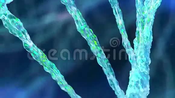 DNA链分子结构具有高质量的优美运动黑暗的背景视频的预览图