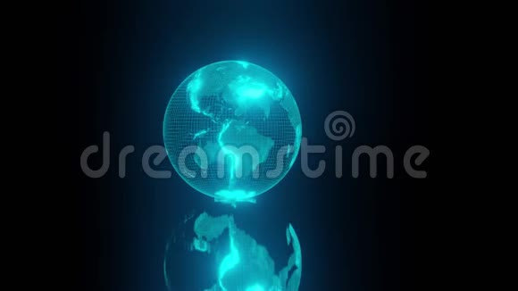 全息3D发光地球高分辨率视频插图视频的预览图