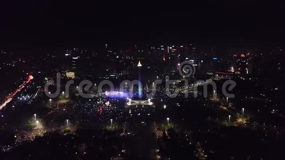 国家纪念碑2018年新年庆祝活动视频的预览图