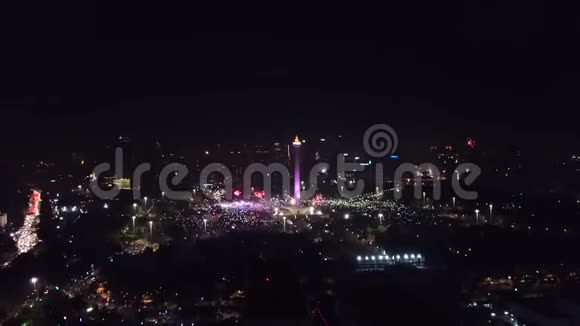 国家纪念碑庆祝2018年新年视频的预览图