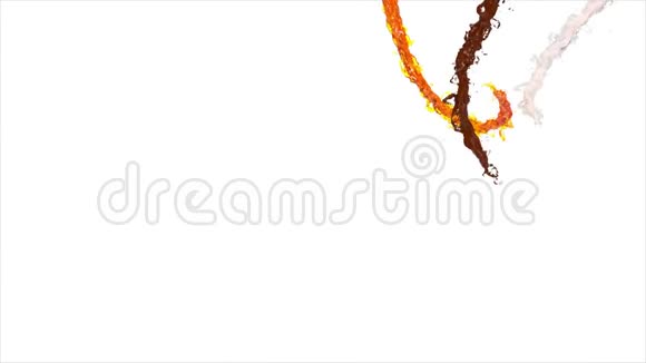 动画牛奶巧克力蜂蜜漩涡视频的预览图