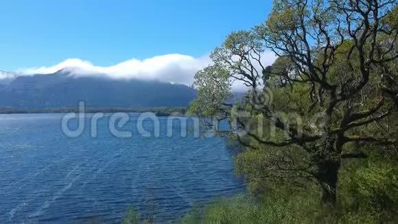 爱尔兰基拉尼国家公园奇妙湖鸟瞰视频的预览图