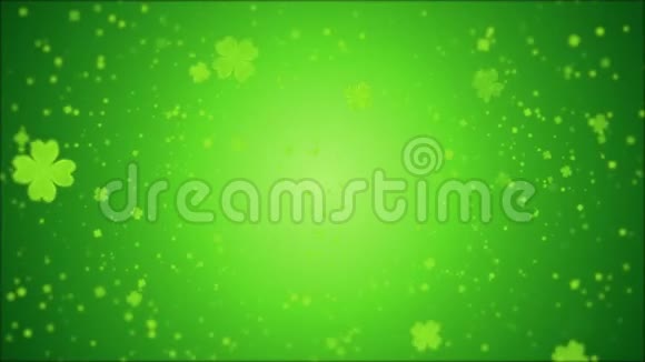绿色背景上的三叶草视频的预览图