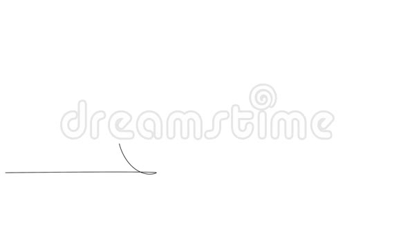 自行绘制DSLR相机一条线图的简单动画手工绘图白色背景上的黑线视频的预览图