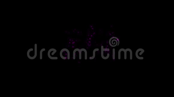 动画粒子紫色的星星闪闪发光漂浮在空中视频的预览图
