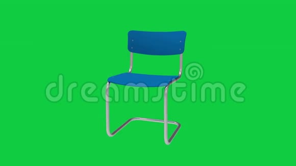 3D在隔离的绿色屏幕上绘制计算机生成的椅子视频的预览图