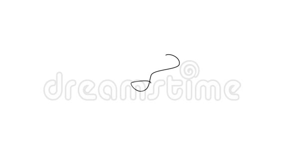 自行绘制南瓜一条线图的简单动画手工绘图白色背景上的黑线视频的预览图