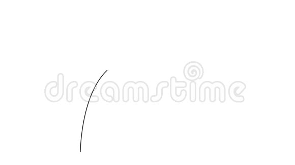 自画简单动画的单连线画虾手工绘图白线上黑线视频的预览图