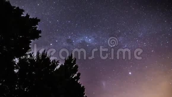 银河在天空中旋转的足迹视频的预览图