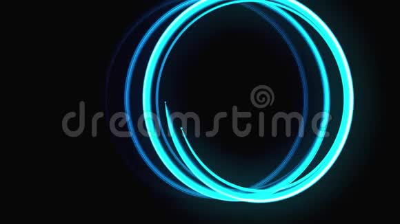 抽象螺旋旋转辉光线计算机生成背景三维渲染背景视频的预览图